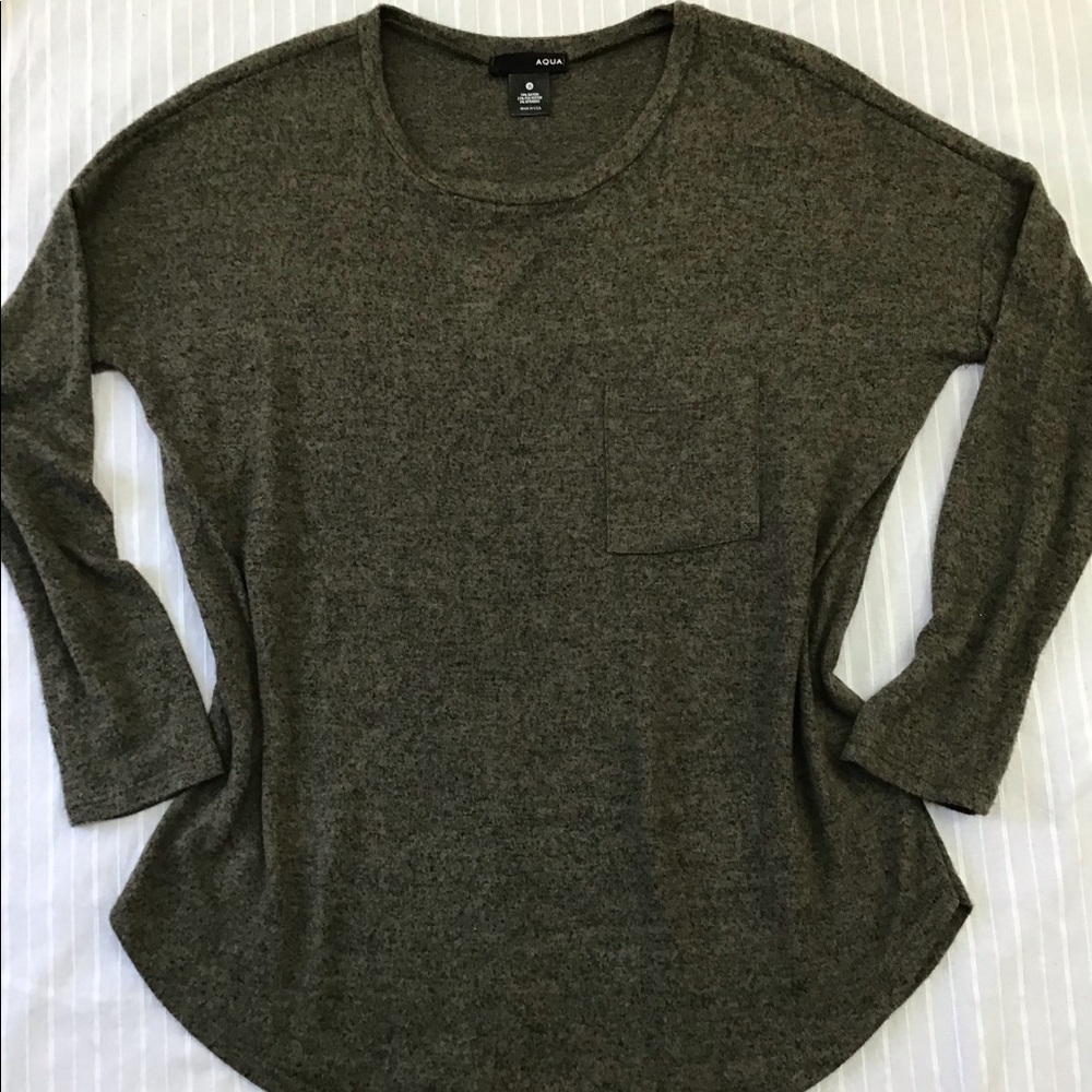 ‼️AQUA OVERSIZED FOREST GREEN LIGHTWEIGHT SWEATER‼️ - Picture 1 of 4